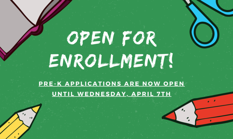 Pre-K Applications are Open